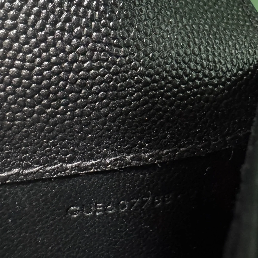 SAINT LAURENT Uptown Chain Wallet in Grain De Poudre Embossed Leather - Picture 11 of 14